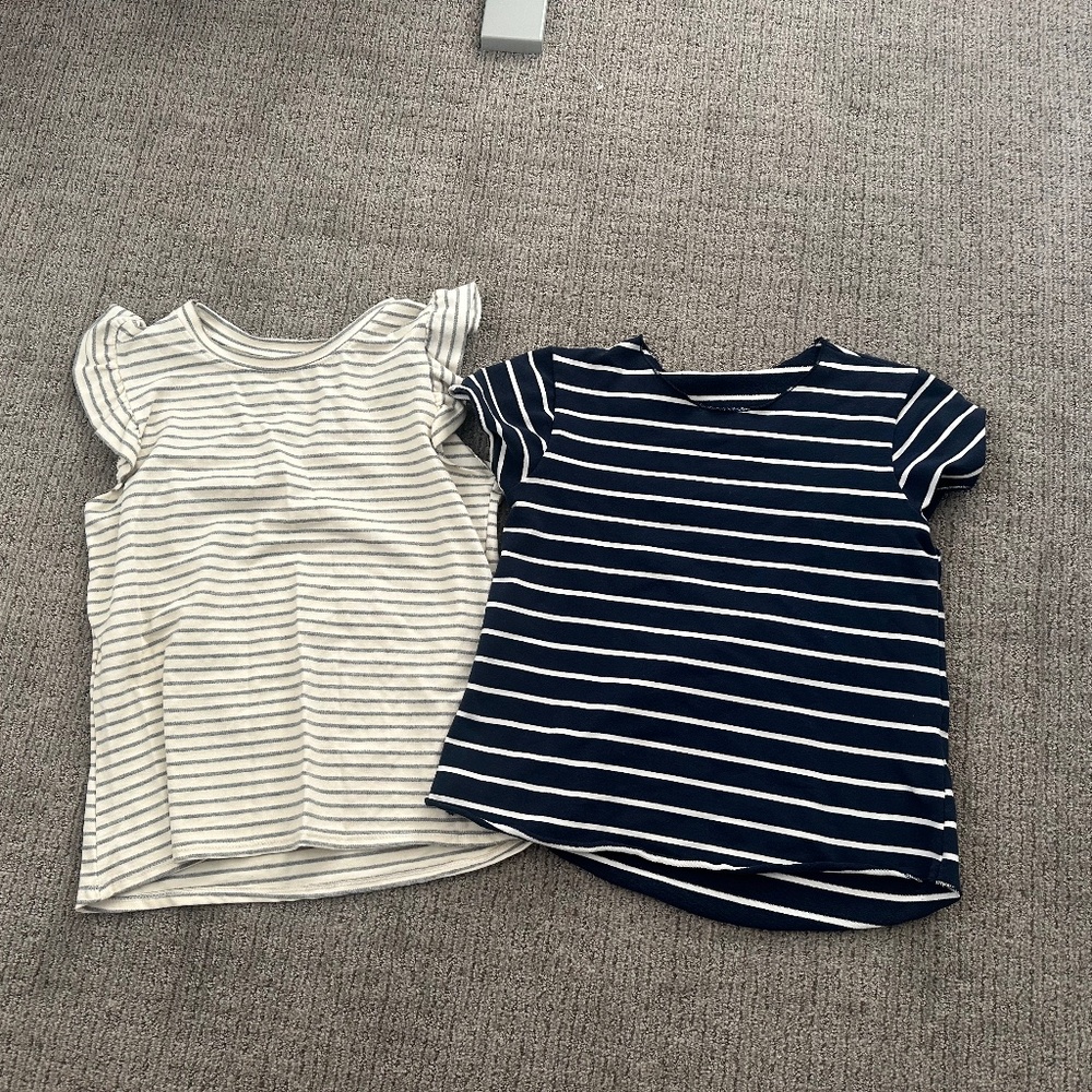 Women’s lot of stripe tops size large. Both made in Italy.